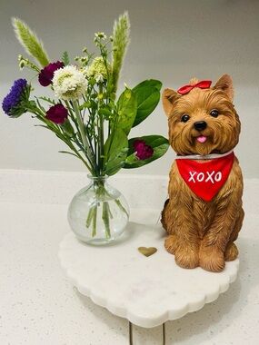 🆕🐶 Yorkie Dog Decor Piece With Bandanna NWT